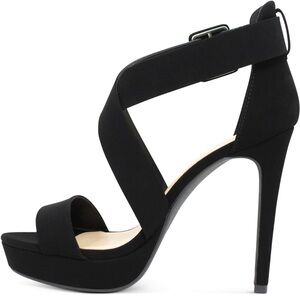 Elegant Black High Heel Sandals